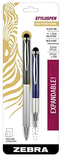 Stylus + Pen ZEBRA StylusPen Telescopic Ballpoint Medium Point 1.0mm Black Ink
