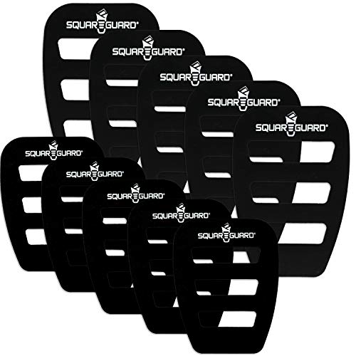 SquareGuard Pocket Square Holder (Variety 10-Pack) For Men, Best Pocket Square Organizer