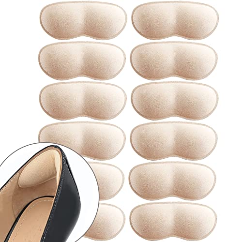 Heel Cushion Pads For Men And Women| Soft Shoe Inserts| Heel Cushion Inserts| Self-Adhesive| Foot Care Protectors| Grips Liners Loose Shoes| Heel Pain Relief| Bunion Callus| Blisters(Beige) #TOP3