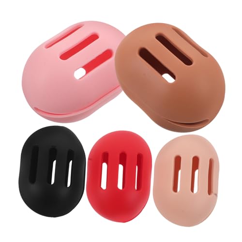 Frcolor 5個通気性シリコン製メイクスポンジホルダー点 携帯便利な独立収納ケース 速乾仕様 防塵保護で旅行や日常に