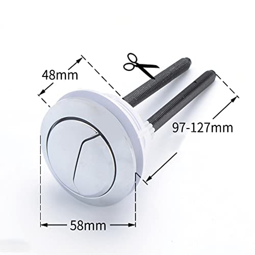 Lokatall Dual Push Flushing Toilet Button, 2 Pack Replacement Toilet Flush Button - Image 2