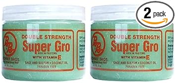 Bronner Brothers Double Strength Super Gro With Vitamin E 6 Ounce (Pack of 2)