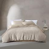 Calvin Klein - Duvet Cover Set, Super Soft Bedding with Modern Microwaffle Design, Casual Bed Essentials (Microwaffle Beige, King)