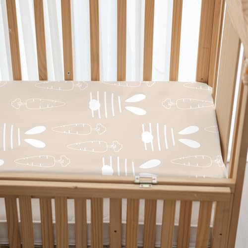 Image of Bassinet Sheets 2-Pack for Newborn Baby Boy and Girl Gender Neutral, Soft Breathable Elastic Sheets, Universal Fit Flexible for Rectangle Round Oval Hourglass Bassinet Mattress /Pad