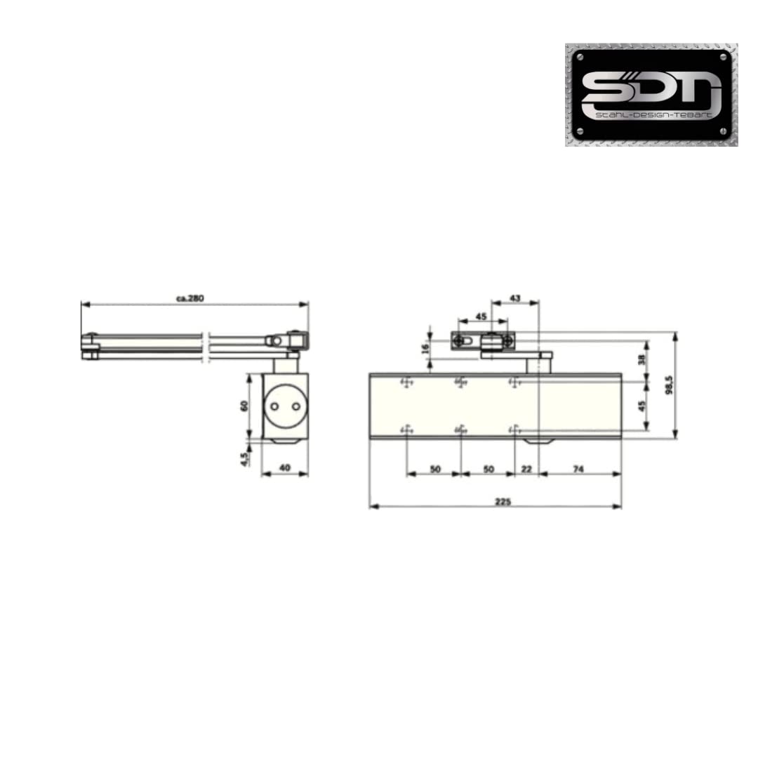 Cerrapuertas TS 73 V, Freno Puerta - Plata