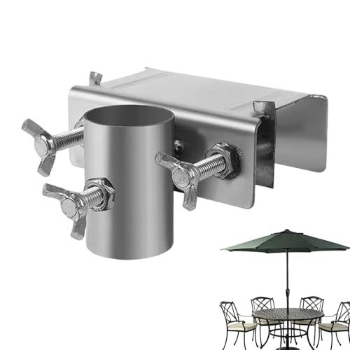 Huayeex Porte-Parapluie pour Balustrade de Terrasse | Clip Support pour Parapluie de Patio et Balcon - Support Portable Pour Piscine Balcon Jardin Camping Plage Activités Extérieures