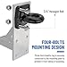Racewill 4-Bolt Pintle Hitch Lunette Ring, I.D. 3 inch, Towing Weight 60000 lbs, Black Heavy Duty Steel with 6 inch Bolt Base for Truck Trailer
