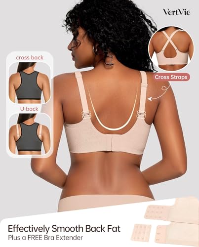 Image of Vertvie Jelly Bras for Women No Underwire Wireless Push Up Bra Full Coverage Bralettes Seamless Comfort Everyday Sports Bra