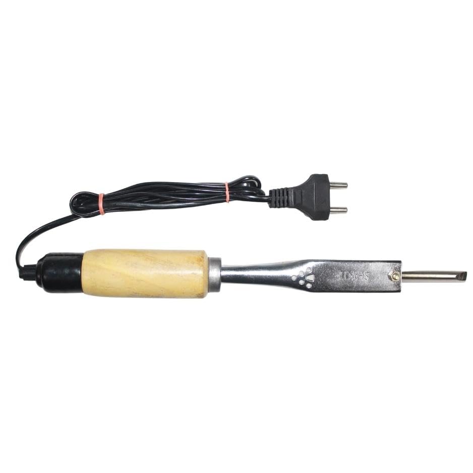 Image of VMTRONIX 125Watt Soldering Iron with Wooden Handle for Precision Electronics Work | Soldering Machine for Home, Industrial & Electronics Workshop Reparing with Fast Heating & Heat Resistant Handle