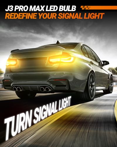 SEALIGHT 3157 3156 LED Bulb, 3157 Turn Signal Bulb Anti Hyper Flash With Turbo Fan, 2700K Amber Yellow Bulb Replace for Front/Rear Turn Signal Tail Blinker Lights, ONLY Standard Socket, Pack of 2 - Image 5