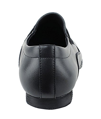 Very Fine Dance Shoes - Mens Latin, Rhythm Ballroom Dance Shoes - Sero102Bbx - Flat Heel - Black Leather - 10 #TOP3