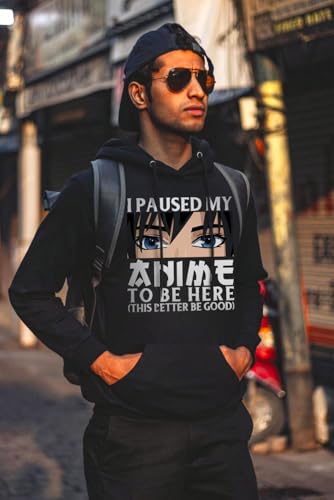 Pininerr ANIMEHOODY Anime Hoody For Men Teen Boys-Classic Long Sleeve Casual Sweatshirt Black thumb #1