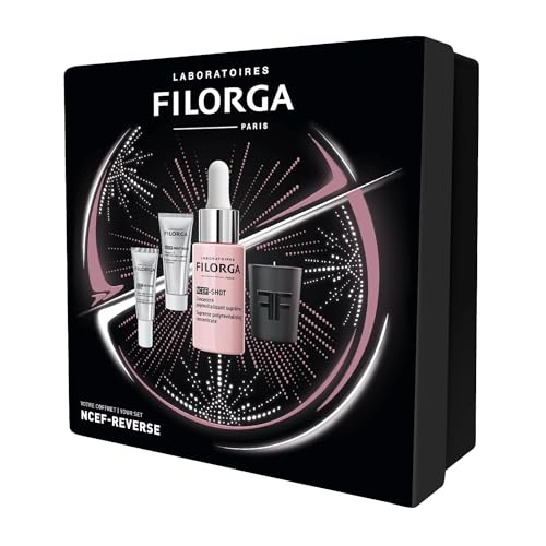 Filorga Caja de Navidad de Reparación Global Global, Loción Nutritiva 50ml + Contorno de Ojos y Labios 4 ml + Loción Nutricional Multi Revitalizante 50ml + Vela Aromática