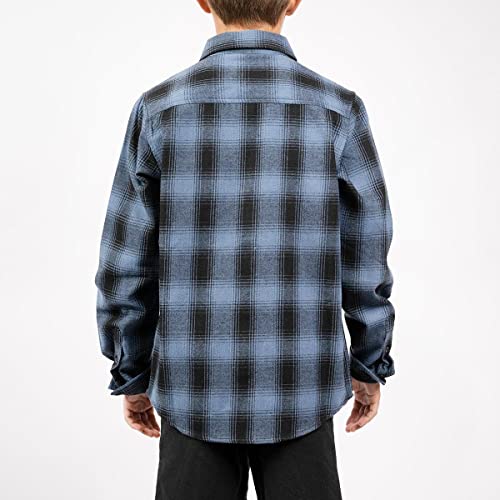 FASTHOUSE Youth Saturday Night Special Flannel, Dust Blue/Black4