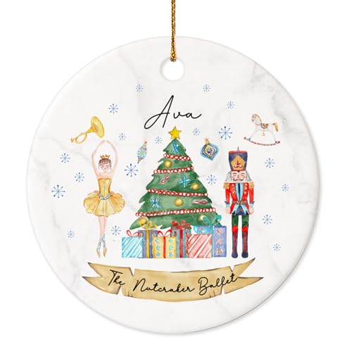 Personalised Nutcracker Christmas Ornament - Custom Name Kids Ballet Ballerina, Color 04