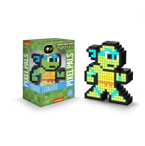 teenage mutant ninja figures - PDP Pixel Pals Teenage Mutant Ninja Turtles Leonardo Collectible Lighted Figure, 878-037-NA-LEONARDO