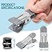 Clothes Pins Heavy Duty 30 Pack - 2.17 Inch Metal Chip Clips, Clothespins for Photo Drying Clothesline Laundry Sock, Bag Clips for Food Kitchen Stainless Steel with Rubber, Gray