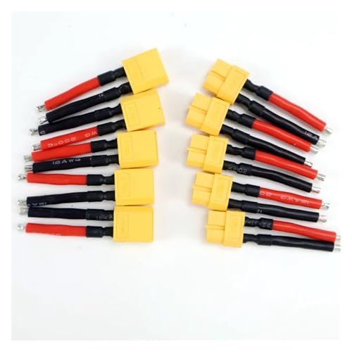 Enchufe XT60 macho anti chispas con cable silicona 12AWG de 5cm para evitar fallos de corriente RC 2