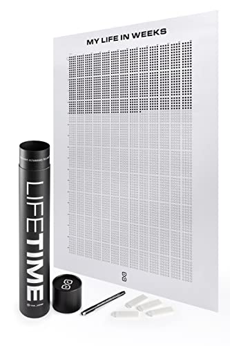 LifeTime™ My Life in Weeks - Calendario de pared de 4000 semanas - Edición clásica, Póster de tamaño clásico