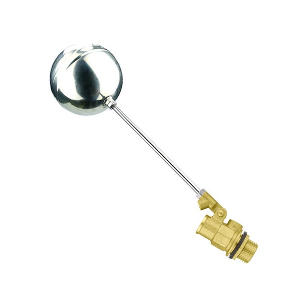 Válvula de flotador de latón for tanque de agua, control automático de nivel de agua, ajustable de 1/2 pulg.(3/4Inch)