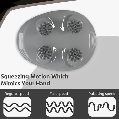 Image of Lifelong Rechargeable Electric Head & Scalp Kneading Massager, 4 Speed Modes, Handheld Portable Head Massager for Hair Growth, Deep Clean and Stress Relieving, (LLM1270, Black)