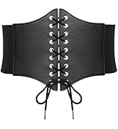 Corset Belt for Women,SANSTHS Lace-up Corset Hight Waist Elastic Belt for Halloween Costume Parties