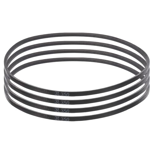 uxcell 4 Pcs 3L350 Classic Wrapped Rubber V-Belt, 35"(889mm) Outside Circumference, 3L Profile V Belt 3/8" Width 7/32" Height