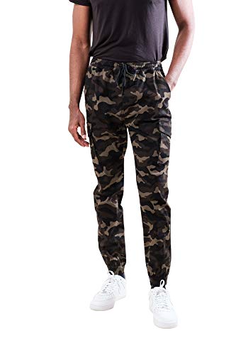 Brooklyn Athletics Men's Slim Fit Soft Twill Jogger Pants