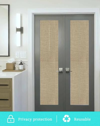 Lámina decorativa para ventana beige 17.7 x 78.7 in miniatura 5