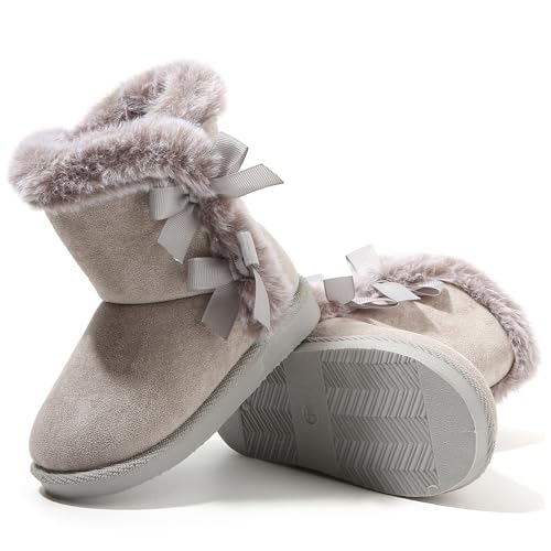 Image of Femizee Girls Boys Warm Winter Boots Kids Outdoor Snow Boots(Toddler /Little Kid)