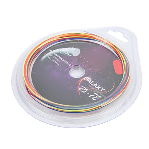 equlup Badminton Racquet String, 10m/.8ft 0.70mm/0.03in Multi Color Tennis Racquet String Training String Line for Replacement