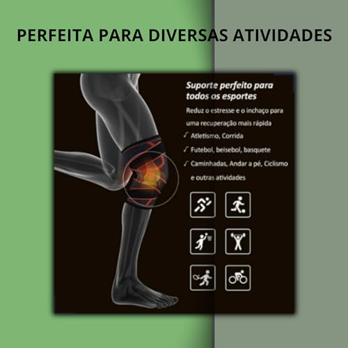 Joelheira De Compressão Para Articulação Dores Ortopédica Recuperação - Crossfit, corrida, academia,