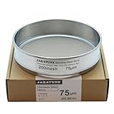 JARAYUNE 200 Mesh Stainless Steel Lab Sieve, Sturdy 8Inch(20.5cm) Sifter, Fine Mesh Sieve Strainer for Powder Pellet Flour Liquid Filtration-Lab Industrial DIY Household Use