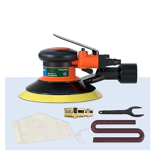 JVDDI Lijadora neumática 150MM 6 'excéntrica 5MM lijadora de Aire al vacío Orbital aleatoria Herramientas neumáticas(6in Vacuum Sander)