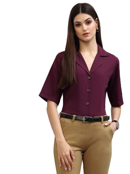 Image of Style Quotient Women Purple Formal Shirt