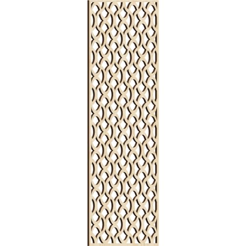 Image of Resort Decorative Pierced Fretwork Wood Wall Panels, 13 3 /8 inchW x 34 3 /8 inchH x 1 /4 inchT, Birch