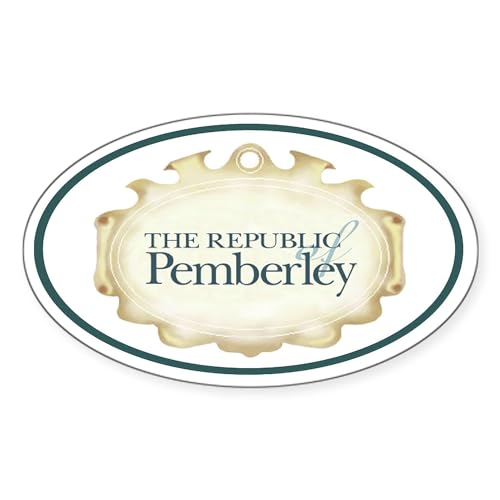 CafePress Pemberley Logo Autosticker Oval Bumper Sticker Car Decal