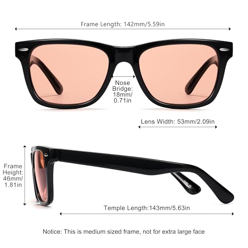 Image of ViewJoy Sleep Glasses 99.9% Blue Light Glasses Dual AR Coatings Amber Orange Lens for Computer Gaming Reduce Eyestrain