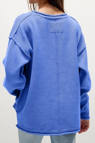 UNCLECAT Women's Oversized Sweaters 2025 Trendy Long Sleeve Fall Sweater Casual Knitted Pullover Tops2