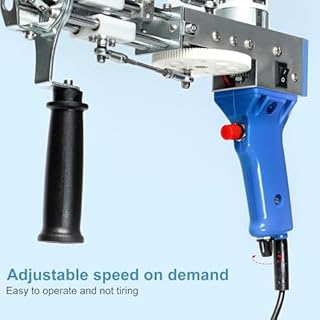 ZOWWFAST Tufting Gun, 2 in 1 Rug Tufting Kit with Cut Pile or Loop Pile Tufting Machine, Rug Gun for High-Speed Weaving of Carpet, 360° Rotatable Handle (Blue)