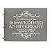 LifeSong Milestones Personalized 40th Wedding Anniversary Guest Book for Couple - Husband and Wife 40 Years of Marriage Celebration, Wooden Black Signature Registry Guest Book (Grey)