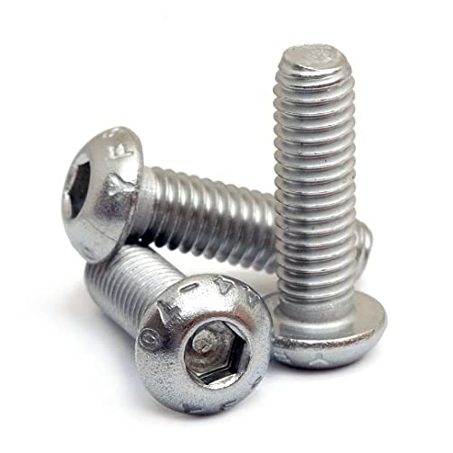 MonsterBolts - M5 x 25mm Button Head Socket Cap Screws, ISO 7380, Marine Grade Stainless Steel, 50 Pack