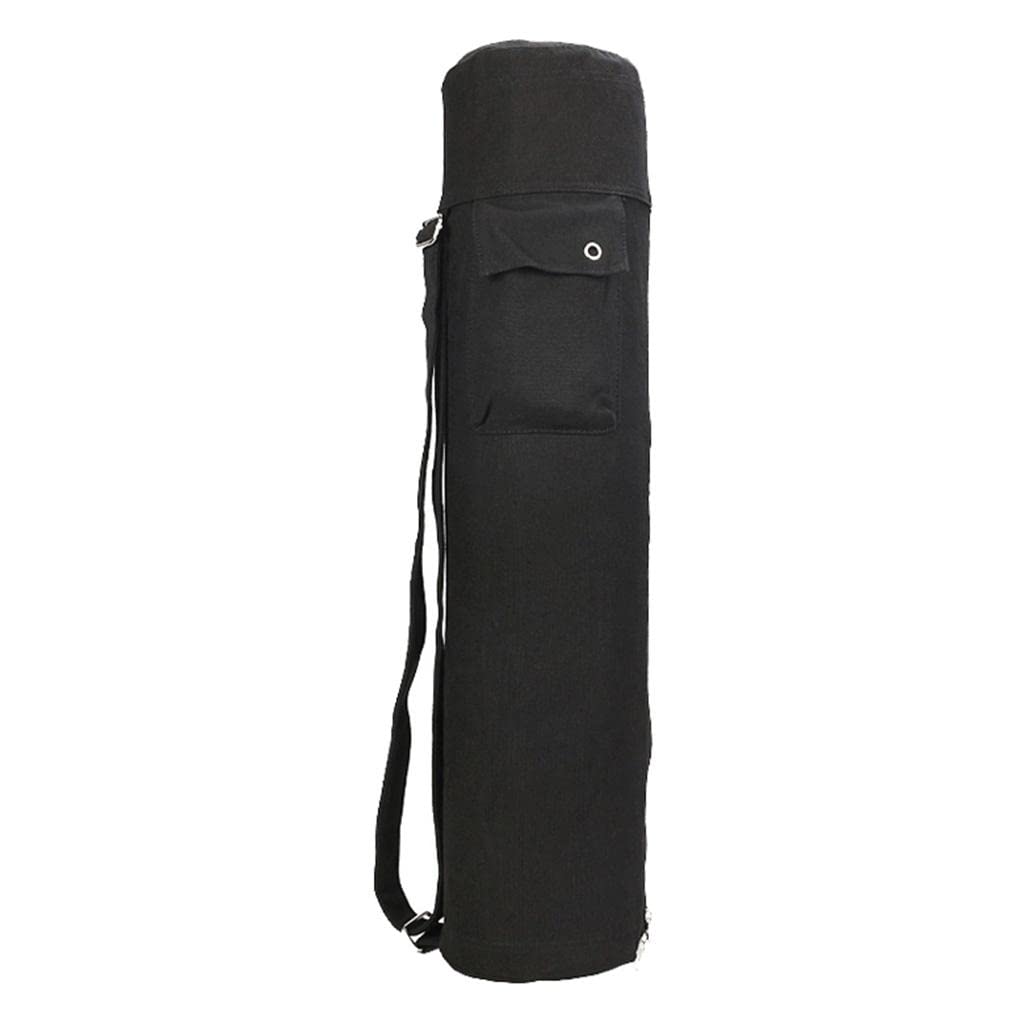 Yoga Mat Carrier Backpack Zipper Closure Shoulder Strap Multi Pockets Bag-image-16
