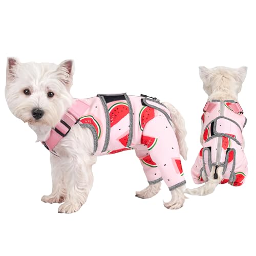 Image of Arblina Dog Recovery Suit, Adjustable Rear Leg Sleeve to Stop Licking Wounds for Male Female Dogs, Surgical Clothing for Neuter Spay Protective as Cone Alternative After Surgrey
