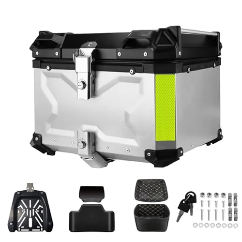 Top case moto 55L argent pour BMW R1250GS R1200GS et F850GS, valise de transport