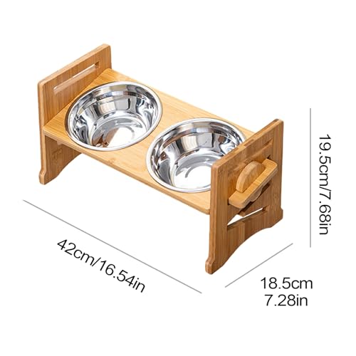 Gamelles surélevées pour chien dotées d'un support portable réglable