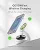 Belkin 2-in-1 Convertible Wireless Charging Station, Wireless Portable Charger 15W, MagSafe-Compatible Qi2 Charger for iPhone 17, Air, AirPods with Weighted Non-Slip Base, 30W Charger Included - White