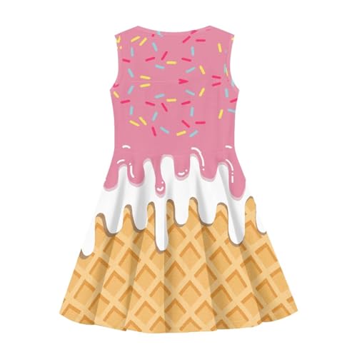 SYtrade Girls' Casual Dresses Kids Crewneck Sleeveless Dress Party A-Line Swing Dresses2