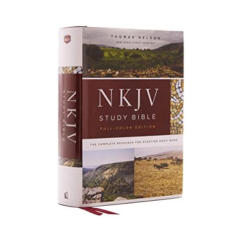 NKJV Study Bible, Hardcover, Burgundy, Full-Color, Comfort Print: The Complete Resource for Studying God’s Word Cover