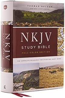 NKJV Study Bible, Hardcover, Burgundy, Full-Color, Comfort Print: The Complete Resource for Studying God’s Word